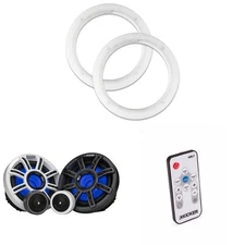 Kicker 51MSS65 LED 6.5" Premium Marine Component with a Pair of 50KLSR65 6.5 ...