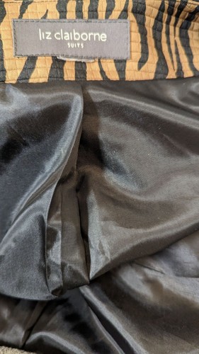 Liz Claiborne Suits Jungle Tiger Animal Print Career Blazer Jacket Size 8 - Picture 5 of 7