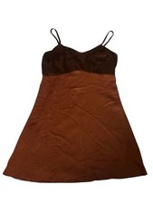 two Toned Brown Spaghetti Strap, Short Dress Size Small