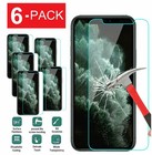 6 PK Verre Trempé Protecteur d'écran pour iPhone 11 PRO XR X XS Max SE 6 7 8 Plus