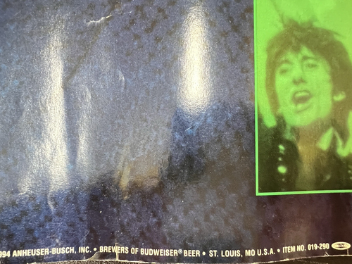 Póster promocional Budweiser de la gira de Estados Unidos de los Rolling Stones 1994/95 Voodoo Lounge - Imagen 5 de 6
