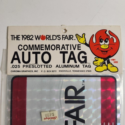Vintage Booster Nummernschild 1982 Weltausstellung Knoxville Tennessee TN Sammlerstück - Bild 3 von 4