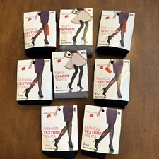 Hanes Tights Non-Control Top 8 Pair Lot Size M/L And B  New With Tags