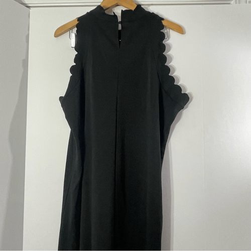 La Mode Scallop Black Mini Sleeveless Dress Size XXL NWT - Picture 9 of 16