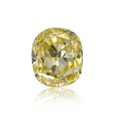 0.47 Ct Natural Fancy Color Yellow Diamond Cusgion Modified Brilliant GIA Rare 1526.68 per carat