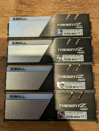 G.SKILL Trident Z Neo Series 32GB(4 x 8GB)DDR4 SDRAM 3600MHz F4-3600C16D-16GTZNC