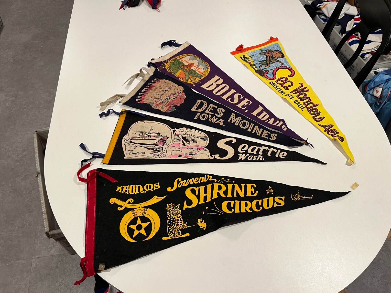 original vintage PENNANTS X 5 eBay