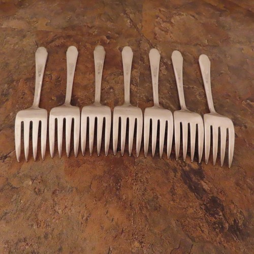 IS Gardenia Set of 7 Salad Forks Wm Rogers Vintage Silverplate Flatware Lot J - Picture 5 of 5