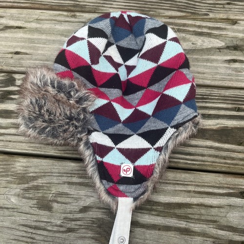 Pistil Trapper Hat Katya Multicolored Knit Faux Fur Trim Women Unisex 1 Sz - Picture 2 of 10