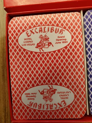 VINTAGE NEVADA - EXCALIBUR CASINO LAS VEGAS JUNI 1990 GROSSE ERÖFFNUNG 2 DECK SET - Bild 3 von 5