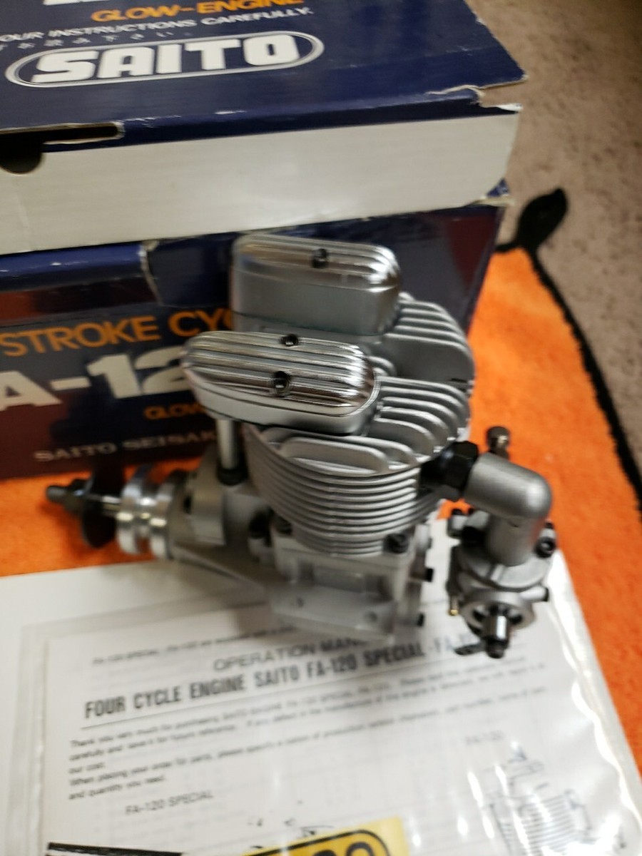 SAITO 4ストロークエンジン　FA-120（DP） Saito Engine - Saito FA-120 four stroke engine - Nice | eBay