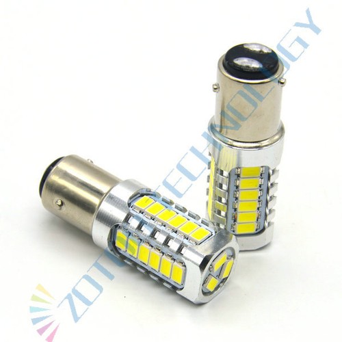 2x15W 7225 BAZ15D 27LEDs Stop Brake Tail Lamp Light Bulb P21/4W White ERROR FREE - Picture 6 of 8