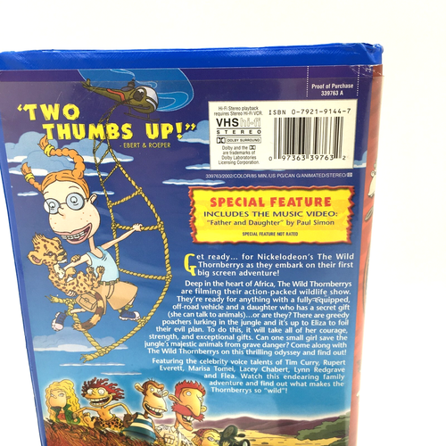 The Wild Thornberrys Movie (VHS, 2002) Nickelodeon Video 339763 - Picture 2 of 3