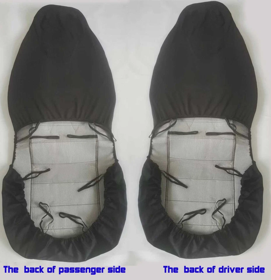 2 Fundas Asiento Coche Delanteras Algodón 2 Tonos Lados Carbón Se Adapta a Geo Tracker 1989-1998 Foto 3 de 4