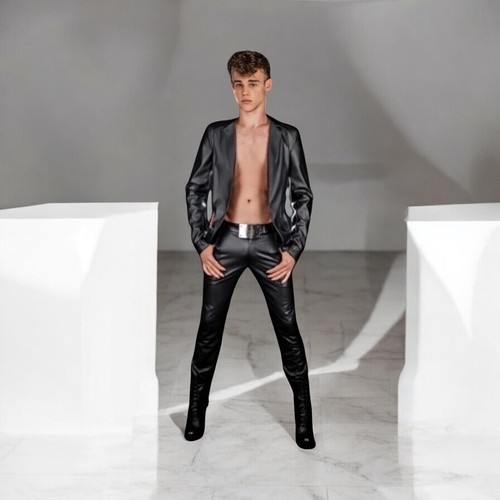 Chaqueta de manga larga para hombre Master Regnes RFP negra Clubwear Gay Pride Wetlook - Imagen 7 de 7