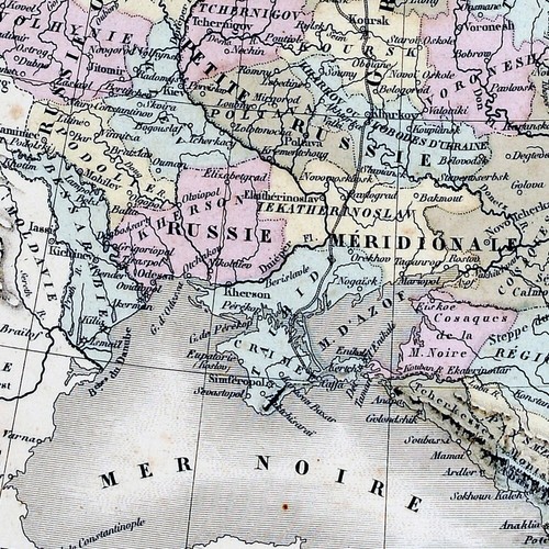 1877 Migeon Map Ukraine Poland Estonia Latvia Finland Crimea Kiev Warsaw Europe - Picture 4 of 4