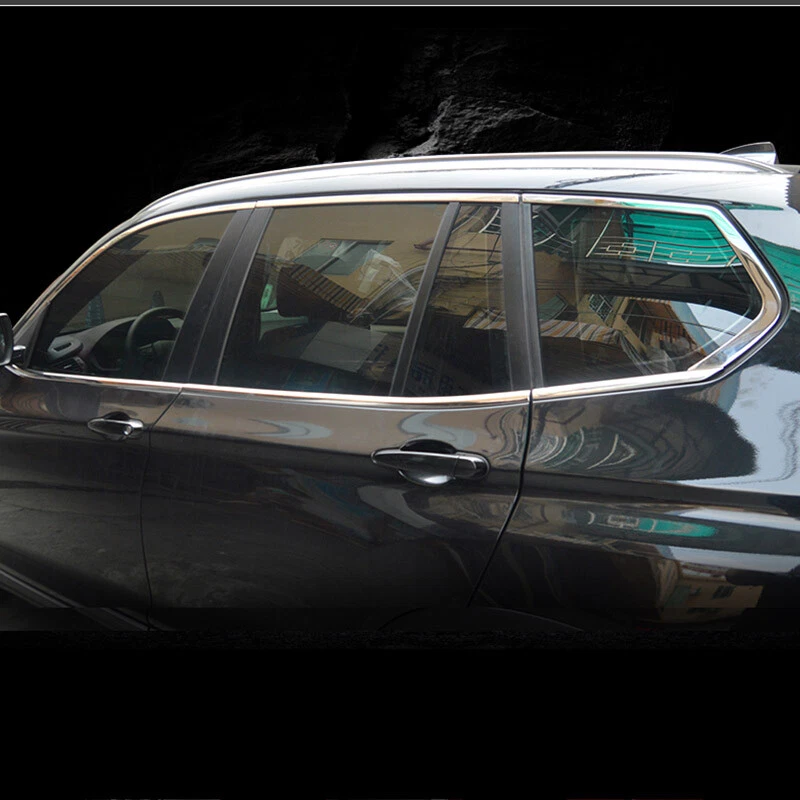 Tiras decorativas molduras de ventanas completas con pilar central para BMW X3 2012-17 Foto 3 de 4