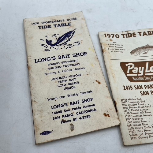 TIDE TABLES Vintage Payless Longs Bait Shop San Pablo CA Fishing Guide Gear - Picture 2 of 4