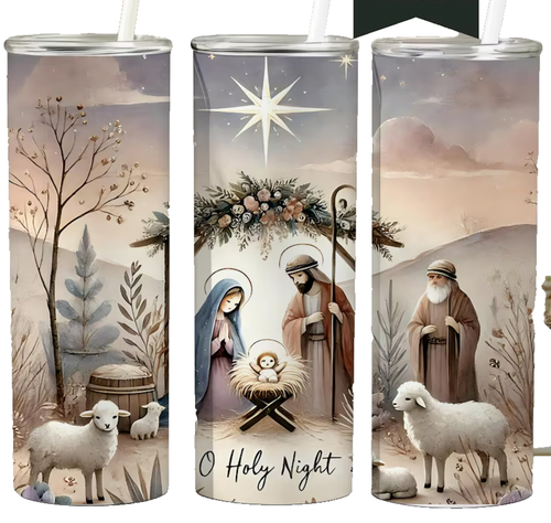 Nativity Christmas Scene Christmas 20oz Tumbler Insulated travel Mug Cup - Picture 1 of 3