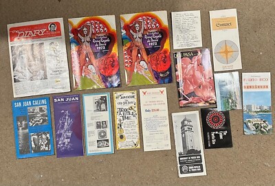 1972 Old San Juan / Puerto Rico Brochure Tourism University Casino Magazine Lot