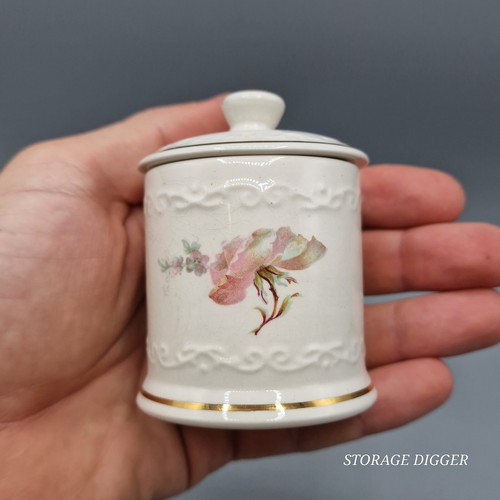 Vintage Fortnum & Mason Crown Devon Piccadilly Porcelain Apothecary Jar with Lid - Picture 10 of 10