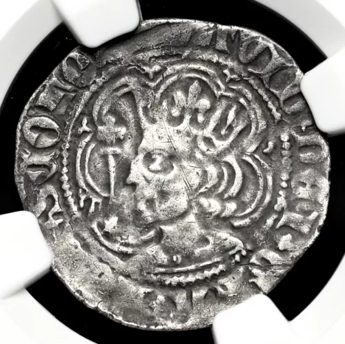 SCOTLAND. David II, 1357-1367. Silver Groat, S-5125, Edinburgh, NGC XF Details