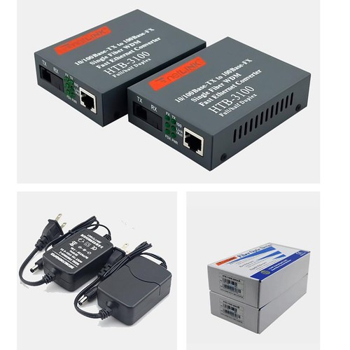 1 Pair 25KM Fiber Media Converter Gigabit 10/100/1000M SM Single Fiber SC Port - Picture 5 of 8