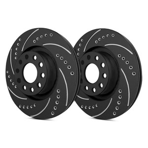 REAR Set 2 DRILLED AND SLOTTED PERFORMANCE BRAKE ROTORS For MERCEDES BENZ