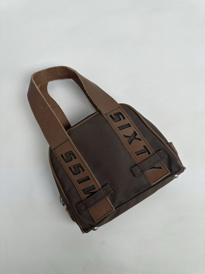 Bolso de Mano Miss Sixty Mini Marrón - Asas de Cuero, Nylon, Diseño Elegante Foto 3 de 4