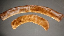 Lot of 2 Vintage Brown Mink Fur Collars