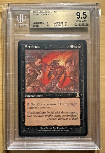 MTG ~ Magic The Gathering ~ Attrition ~ BGS 9.5 GEM MINT ~ Urza’s Destiny - Picture 1 of 2