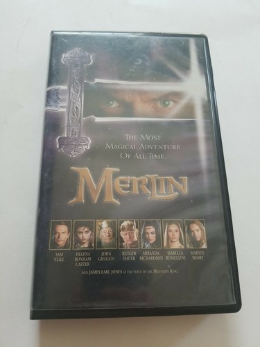 Merlin VHS 1998 ClamShell Helena Bonham Carter Sam Neill - R411 - Picture 1 of 3