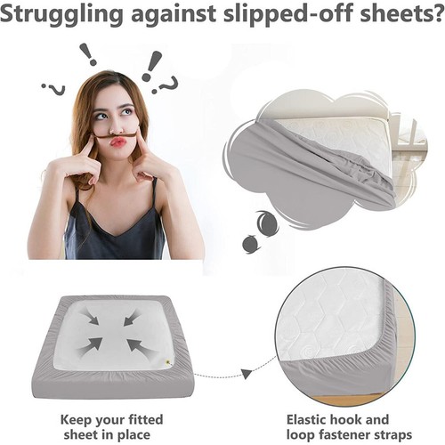 25CM / 40CM EXTRA DEEP Fitted Sheet Single Double Super King Bed Size OR Pillows - Picture 9 of 132