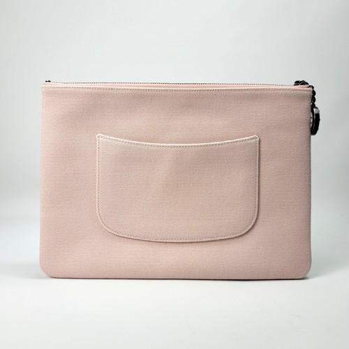 Bolsa con dijes CHANEL O rosa mediana de lona CC - Imagen 3 de 11