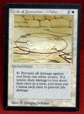Mono White Circle of Protection: White Beta Block Magic: The Gathering TCG 7565