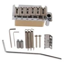 2-Point Guitar Tremolo Bridge 10.8mm Spacing w/ Copper Block for ST Guitar Silve