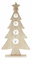 Weihnachtsdeko Holzbaum Mit GlöCkchen, Ca. 19X36Cm NEU