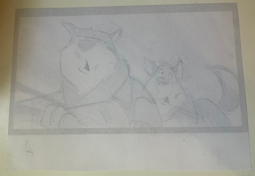 Balto Original Película Storyboard Dibujo Arte Animación Balto Pack Falling Cliff S - Imagen 3 de 3