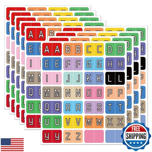 Alphabet A à Z 26 lettres index fichier classeur étiquettes onglets alphabet multicolores