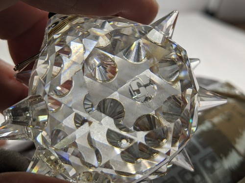 Statuina riccio cristallo Swarovski 2017 baffi in metallo "In un prato estivo" 2" - Foto 7 di 15