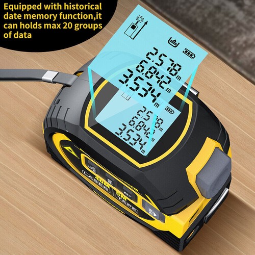 Laser Tape Measure 3 In 1 Digital Tape Measure 196Ft High Precision Rangefinder - Picture 8 of 18