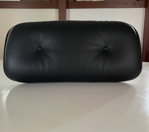 Eames Style Lounge Chair Head Rest Cushion Standard Size Black Leather MCM See! - Picture 2 of 7