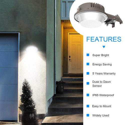 50W 6750Lm LED Yard Light Dusk to Dawn Photocell Outdoor Security Area Lighting - Picture 5 of 10