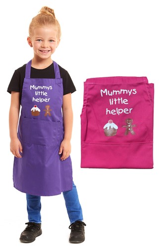 Mummys Little Helper Kids Apron Painting Kitchen Cooking Chef Apron for Kids - Picture 3 of 10
