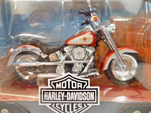 Barbie 1999 Harley Davidson Moto Fatboy Arancione Argento Nuova - Foto 2 di 5