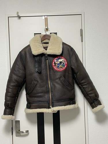 Chaqueta de bombardero de cuero de oveja B-3 Cockpit EE. UU. RARA