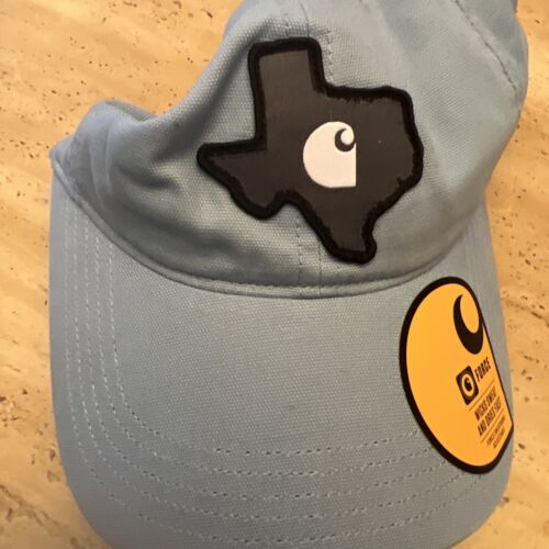 Carhartt Odessa Canvas Logo Hat/Cap Light Blue Adjustable Strapback NWT - Picture 3 of 3
