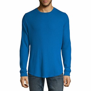 Arizona Men's Crew Neck Long Sleeve Thermal Shirt, Blue | eBay