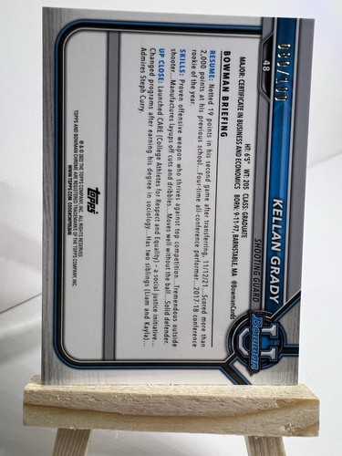 2022 Bowman U KELLAN GRADY Silver Wave Refractor /100 Rare SP 1st - Picture 3 of 3