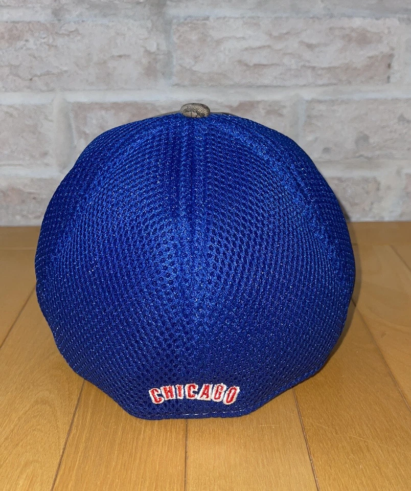 Бейсболка New Era 39Thirty Chicago Cubs на резинке из настоящего дерева средний размер - Изображение 2 из 4